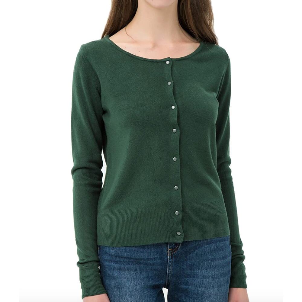 Breeze Casual Green Cardigan